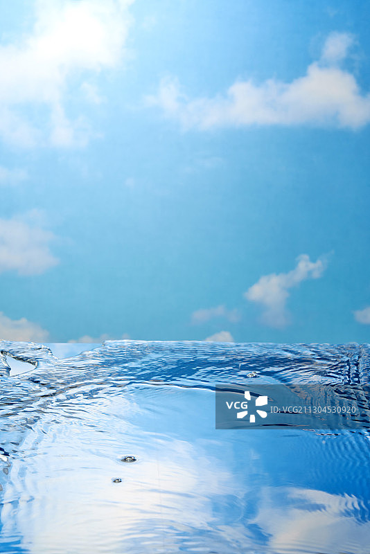 天空和水面图片素材