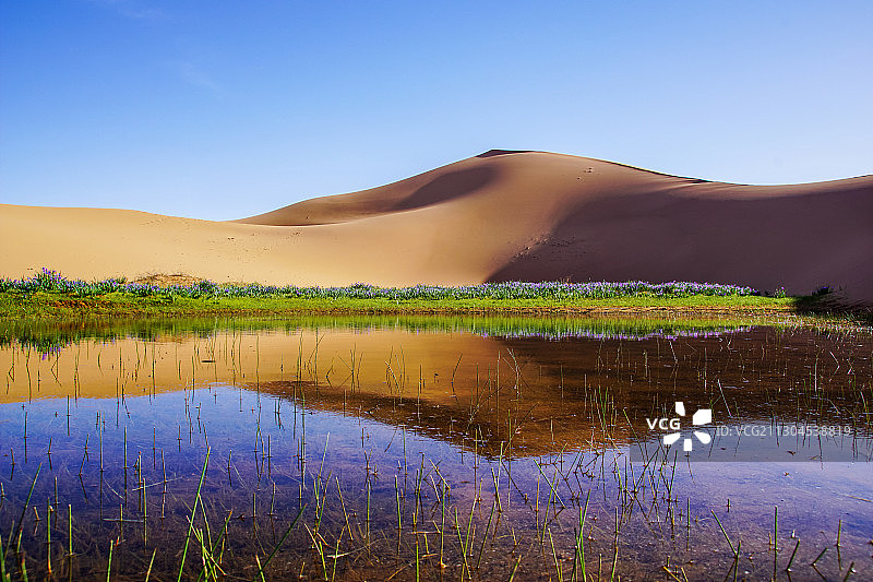 沙丘与湖泊图片素材