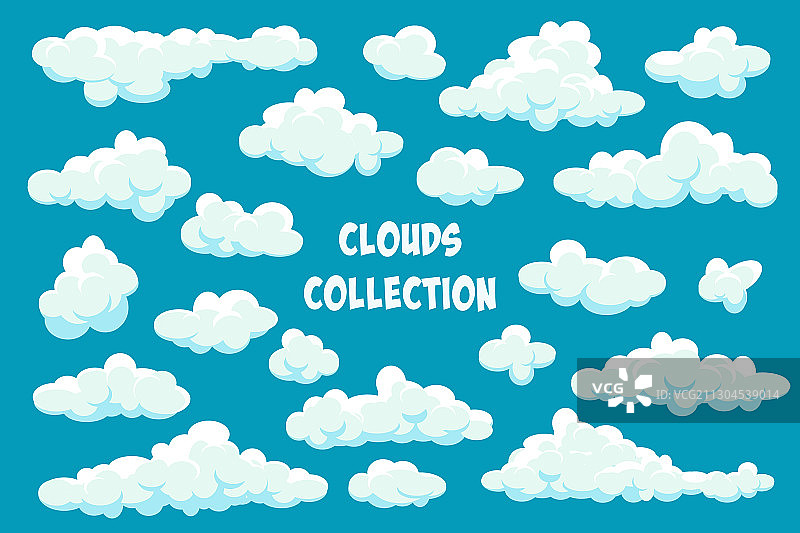 蓝色夏日天空简约白云图片素材