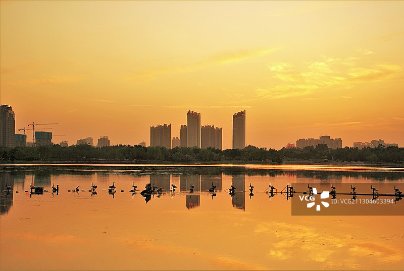 德州市长河公园小景图片素材