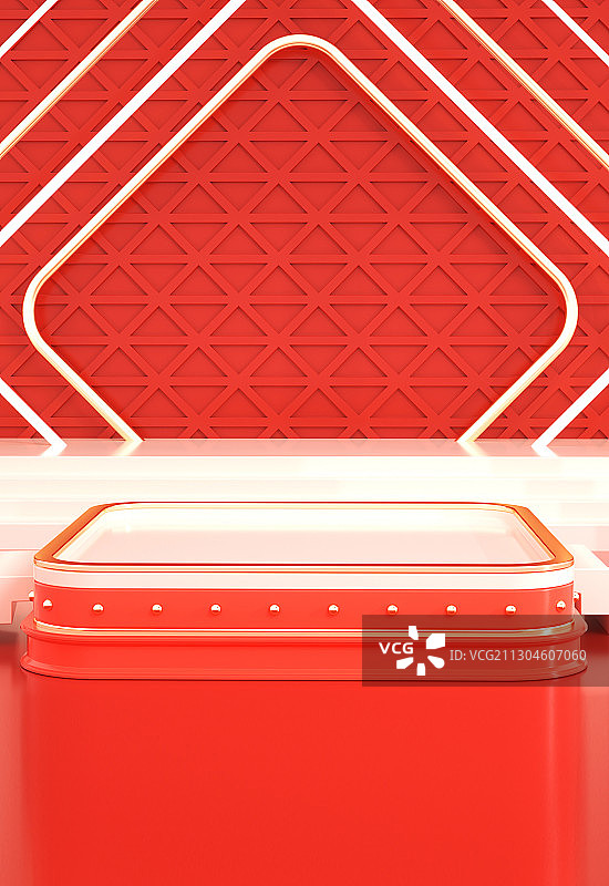 喜庆中国风C4D春节新年场景图片素材