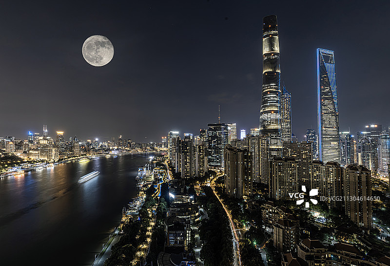 皓月当空图片素材