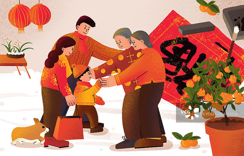 红红火火过年图片素材