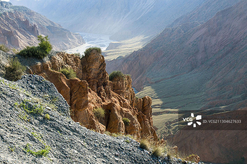 中国新疆伊犁州安集海大峡谷图片素材