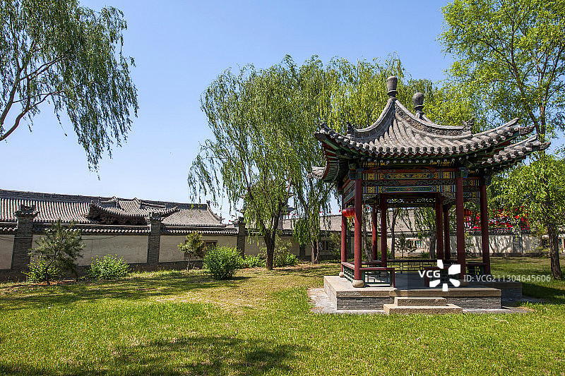 山西榆次老城榆次凤鸣书院凉亭图片素材