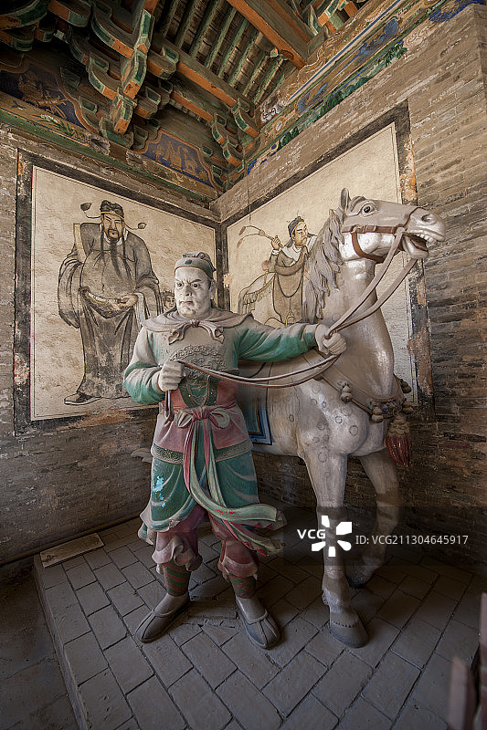 山西省晋中市榆次老城城隍庙门神图片素材