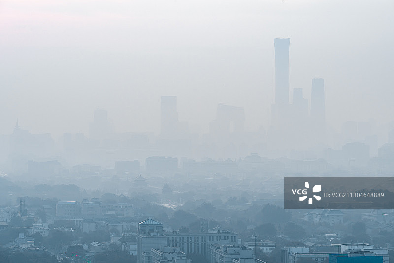 北京现代建筑群，国贸繁华地段。图片素材