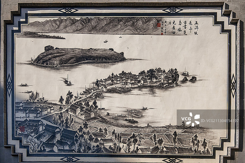 云南大理洱海边双廊古镇历史原图图片素材