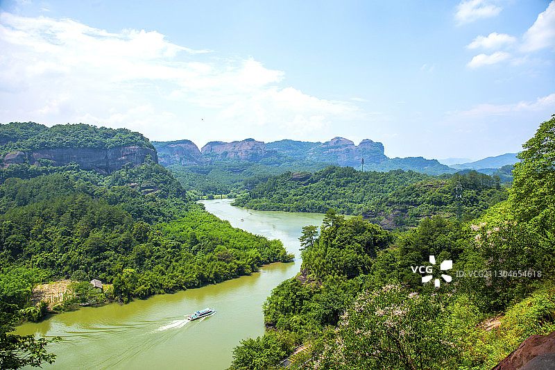 韶关丹霞山中国红石公园翔龙湖图片素材