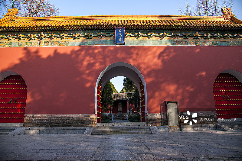 江苏南京钟山明孝陵文武方门图片素材