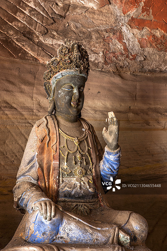 四川安岳县圆觉洞石刻景区---圆觉洞石刻造像图片素材