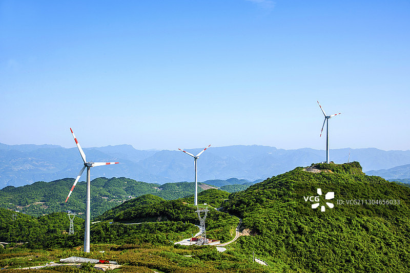 重庆涪陵区和顺镇寺院坪四眼坪风电场图片素材