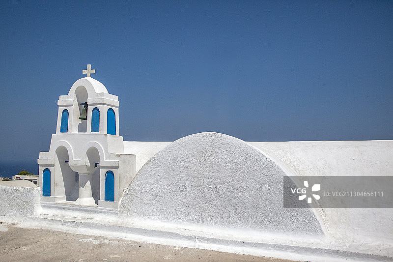 希腊雅典圣托里尼伊亚地区教堂图片素材
