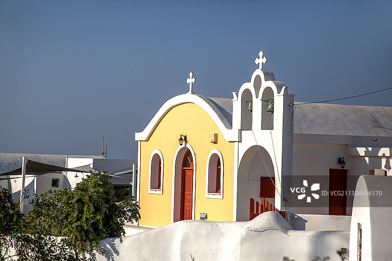 希腊圣托里尼伊亚地区教堂图片素材