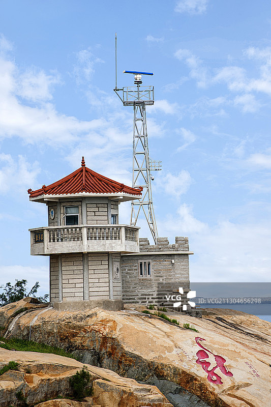 福建惠安崇武古镇海边观潮亭图片素材