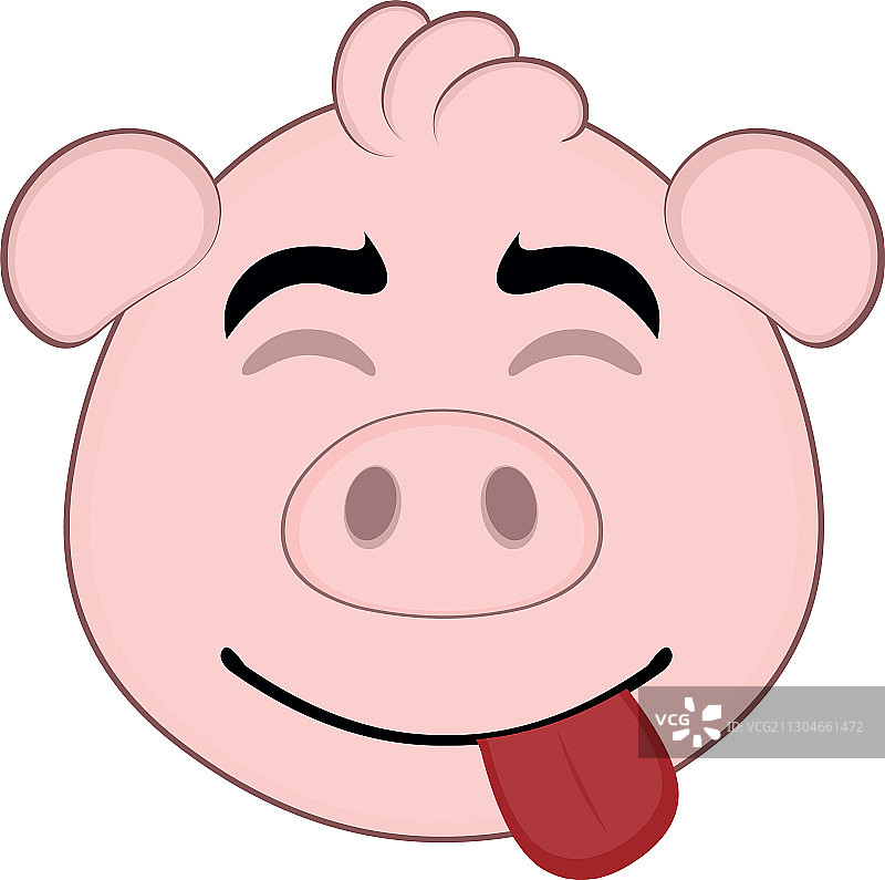 可爱的卡通小猪脸图片素材