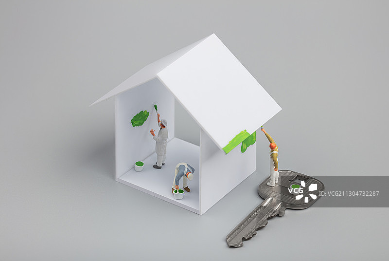 墙面漆装修环保油漆绿色E0标准无污染图片素材