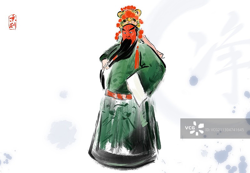 中国风京剧脸谱人物生旦净末丑图片素材