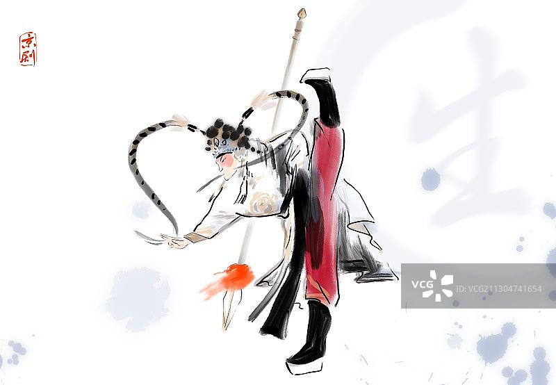 中国风京剧脸谱人物生旦净末丑图片素材