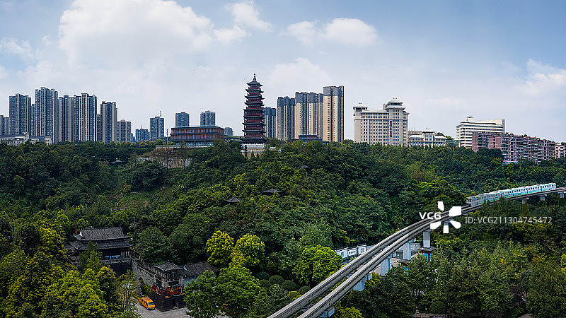 重庆城市建筑-大渡口轨道交通图片素材