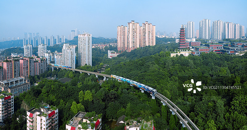 重庆城市建筑-轨道交通图片素材