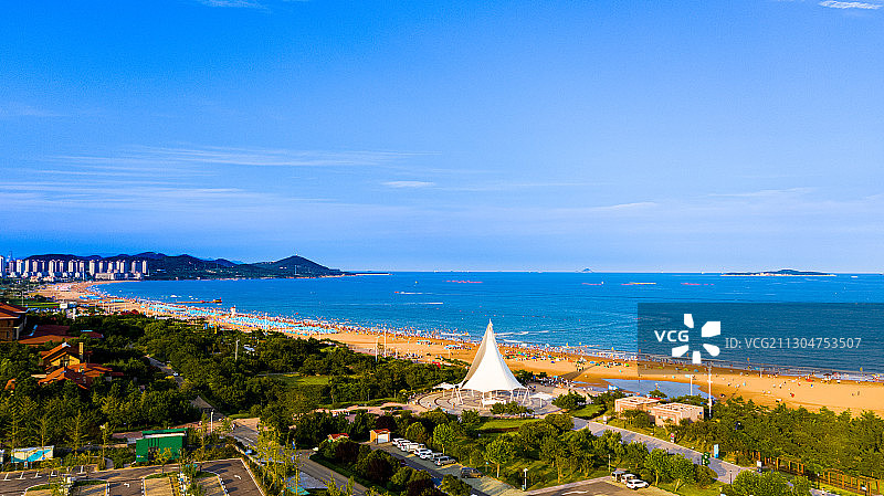 青岛市西海岸金沙滩海景图片素材