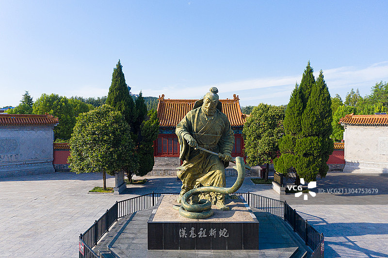 河南省永城市芒砀山风景区刘邦斩蛇景区图片素材