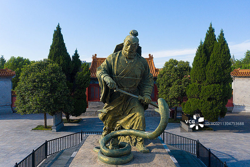 河南省永城市芒砀山风景区刘邦斩蛇景区图片素材