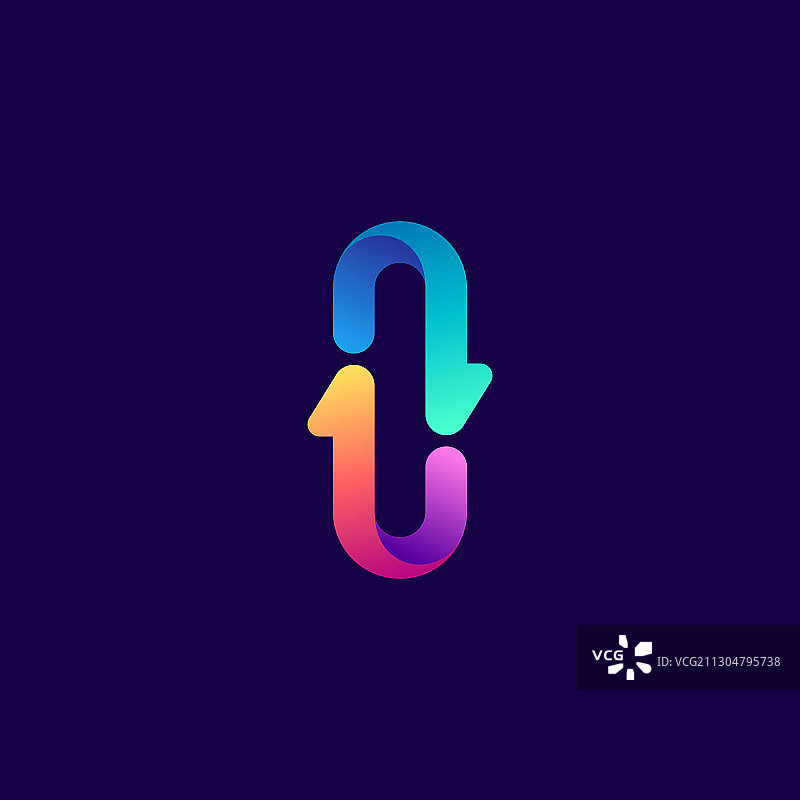 字母I箭头标志图片素材