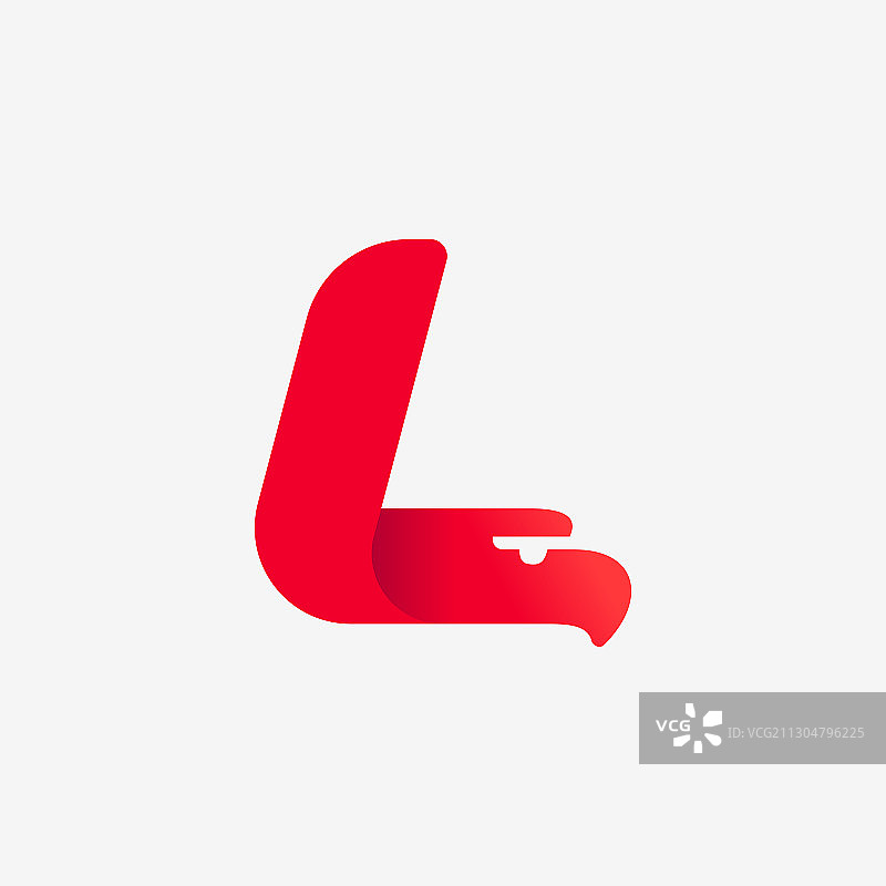 L字母老鹰剪影logo图片素材