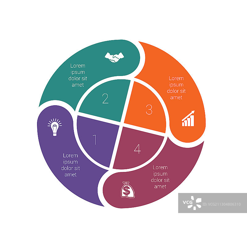 循环流程信息图模板4图片素材