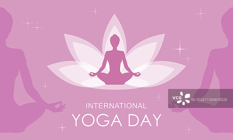 国际瑜伽日标志设计图片素材