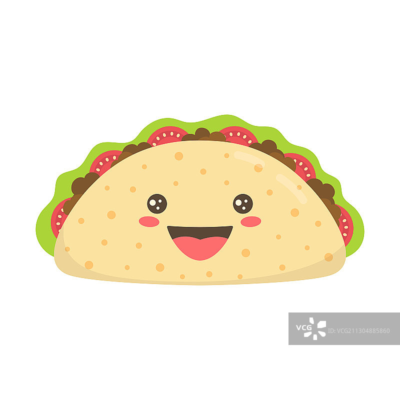 卡通人物墨西哥卷饼图片素材