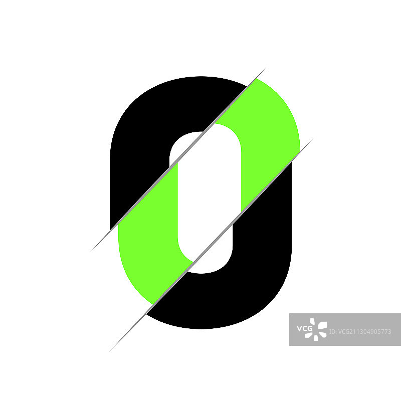 现代数字0剪裁风格简约logo图片素材
