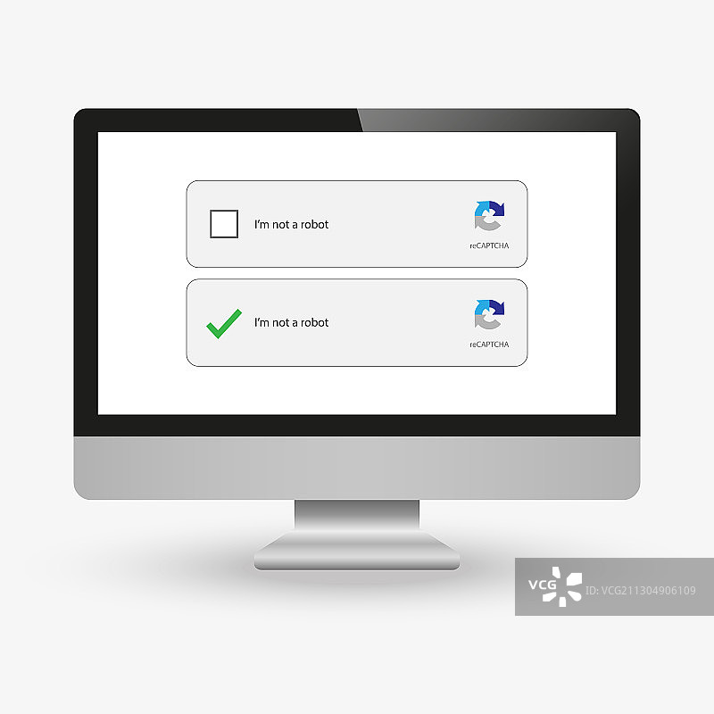 “我不是机器人”验证码笔记本屏幕图片素材