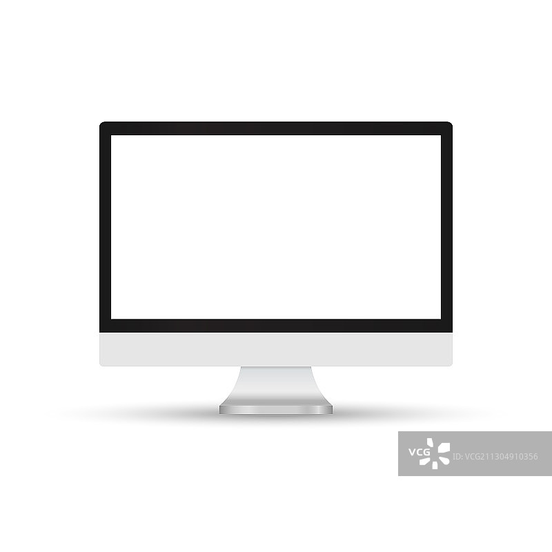 带空白屏幕的现代电脑显示器图片素材