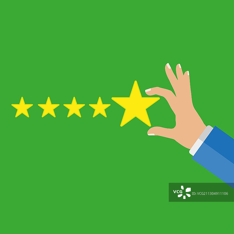 手给五星评级图片素材