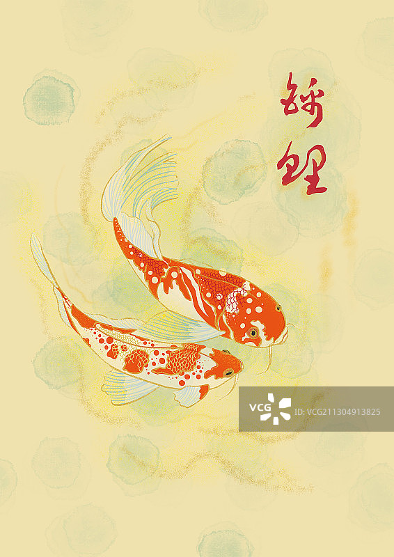 原创插画：好运成双图片素材