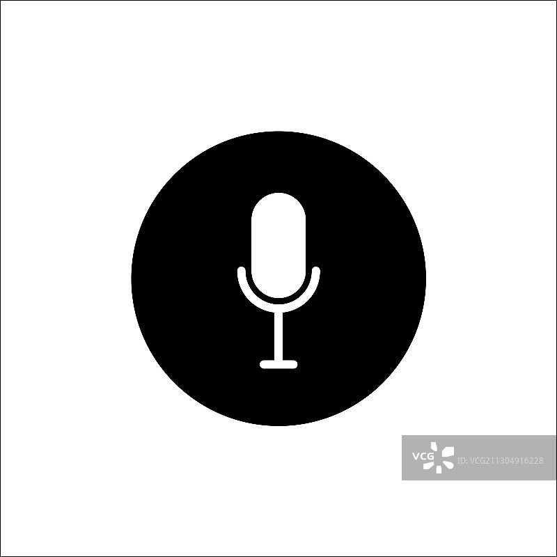扁平麦克风符号图标图片素材