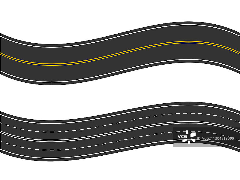 无缝沥青道路和高速公路类型俯视图图片素材