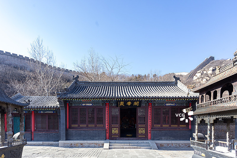 中国北京八达岭水关长城石佛寺图片素材