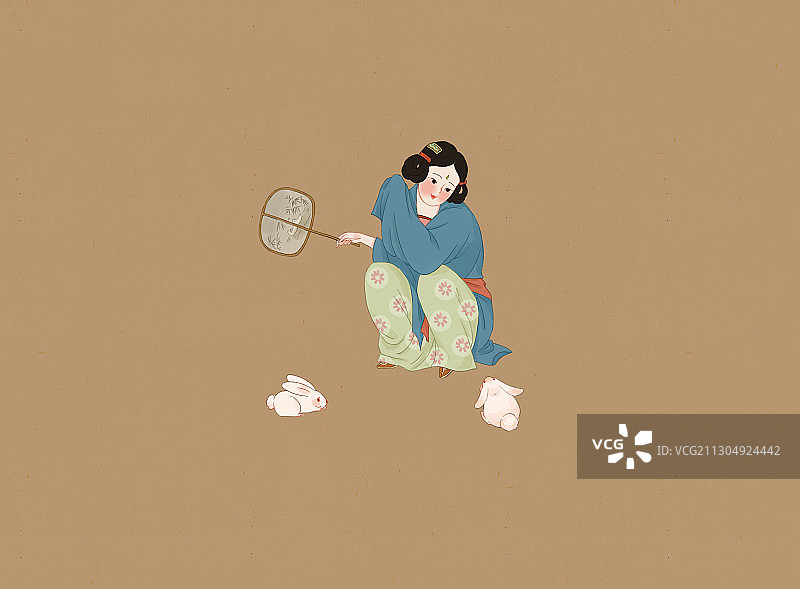 捣练图插画图片素材