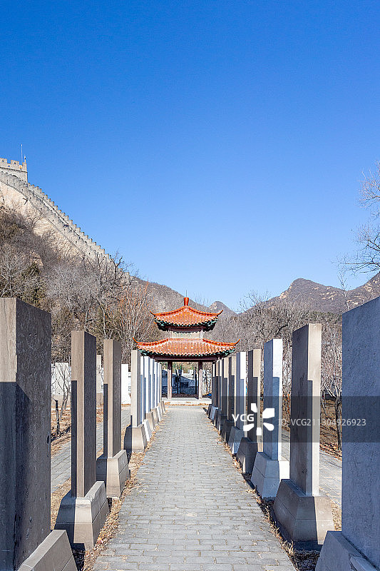 中国北京市八达岭水关长城碑林图片素材