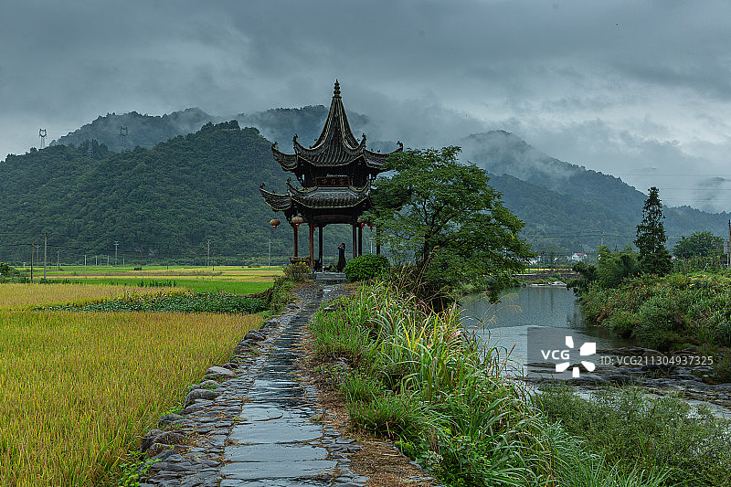 安徽宣城绩溪龙川景区风光图片素材
