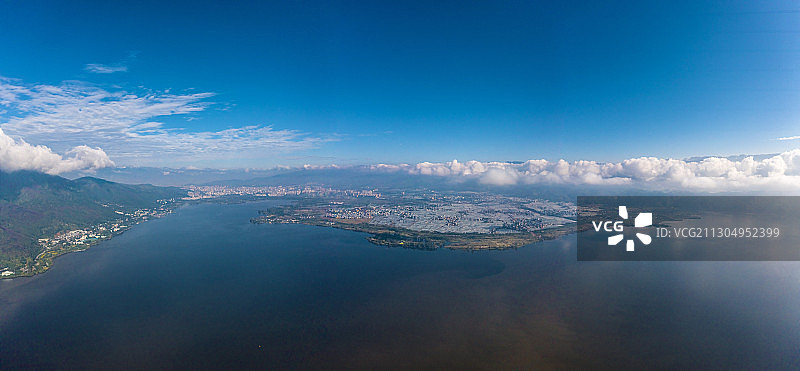 航拍西昌邛海泸山风景区图片素材
