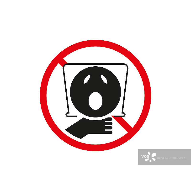 窒息危险简约图标图片素材