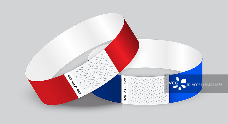 空的纸质或杜邦纸腕带图片素材