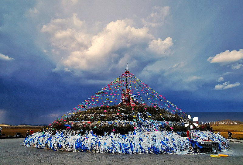 天边的敖包图片素材