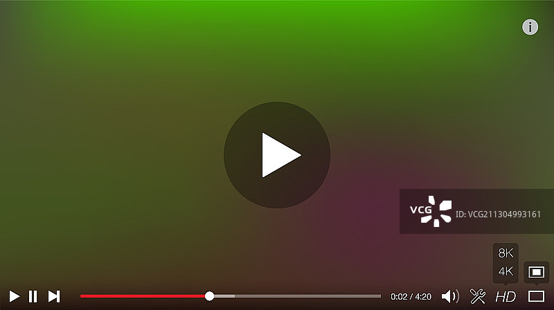 高分辨率流媒体网页视频播放器图片素材