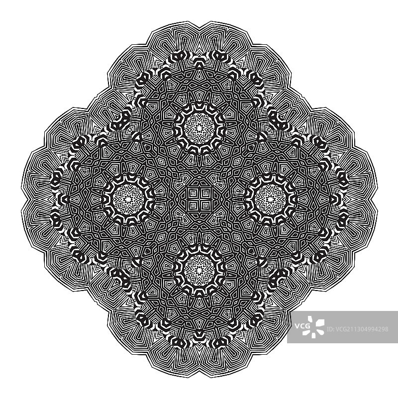 斑马纹时尚曼陀罗图片素材